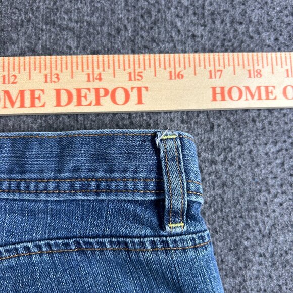 Old Navy Womens Low Waist Cuffed Hem Blue Denim Stretch Capri Jeans Size 12 2005 - Picture 9 of 13